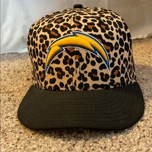 Chargers cheetah print snapback hat